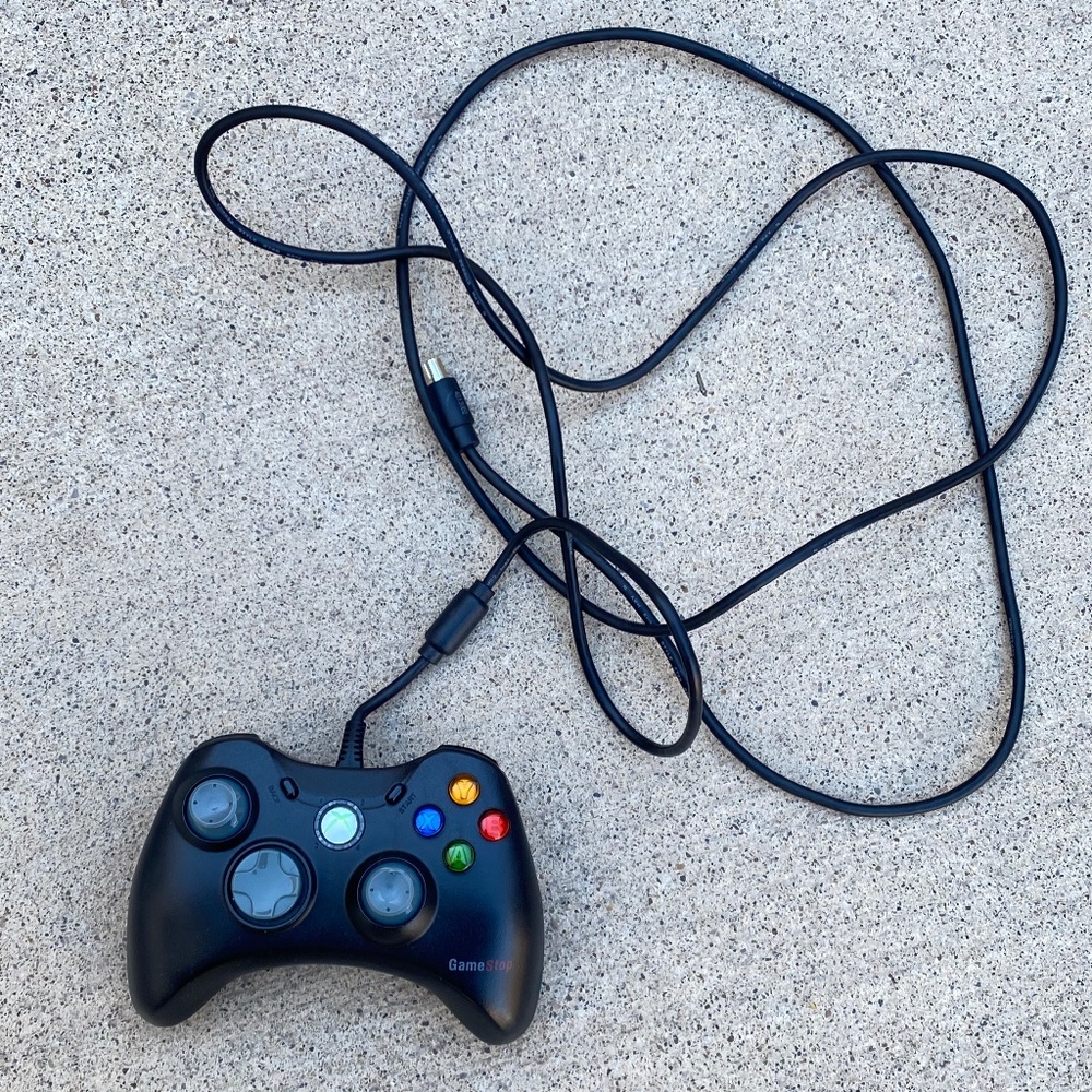 Gamestop Microsoft Xbox 360 Black Controller